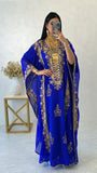 Designer farasha with golden Aari work and golden crystals