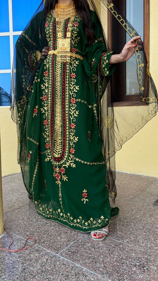 Dubai Golden Aari work Farasha , beach wear
