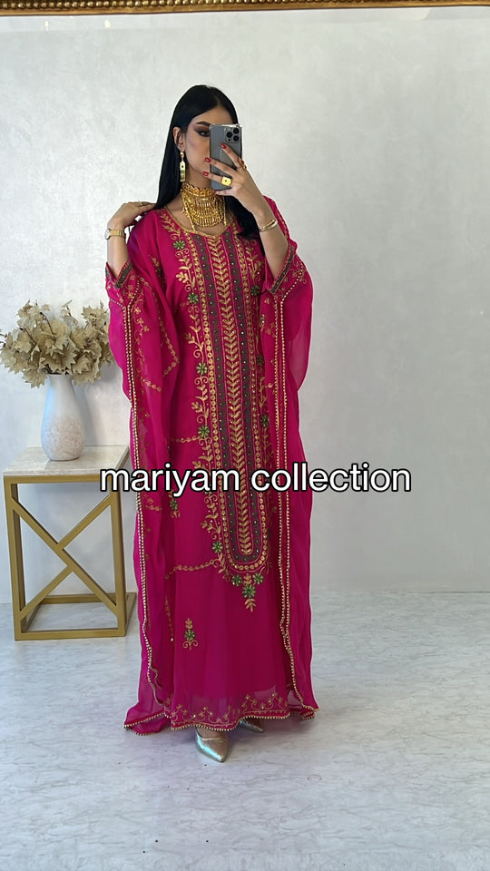 Dubai Golden Aari work Farasha , beach wear