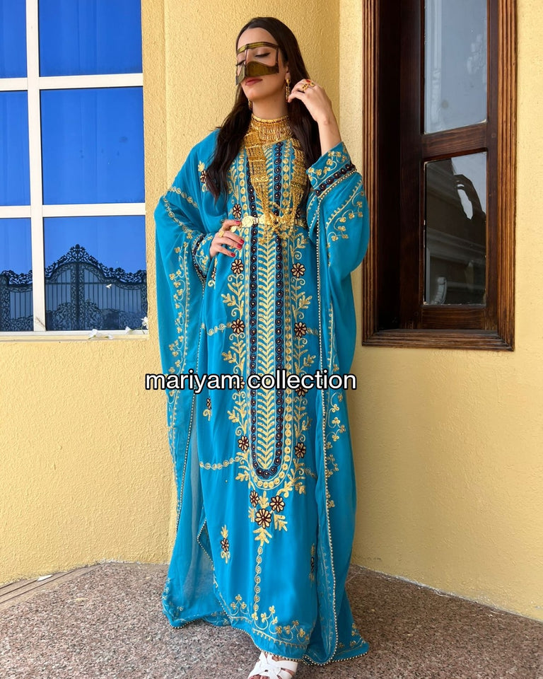 Dubai Golden Aari work Farasha , beach wear