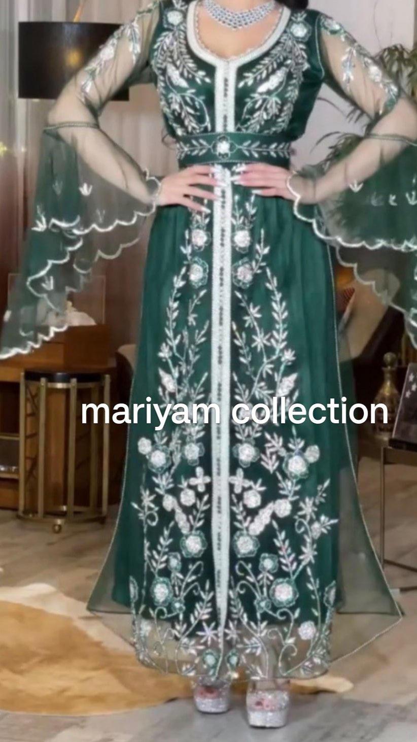 Moroccan Embroidered luxurious Caftan Dubai Gown