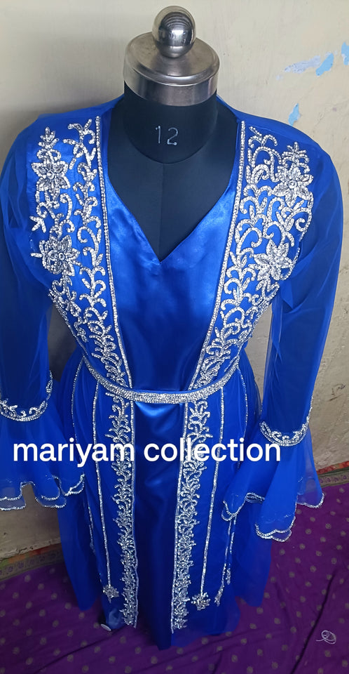 Designer Wedding Dress Crystal Embroidered Kaftan