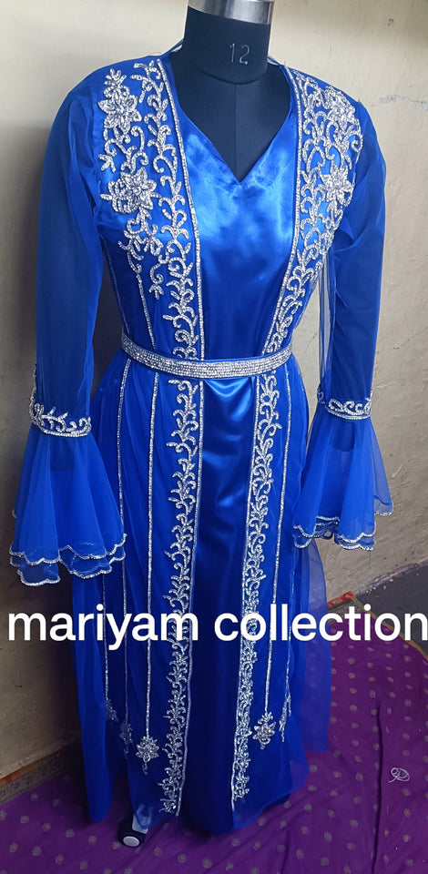 Designer Wedding Dress Crystal Embroidered Kaftan