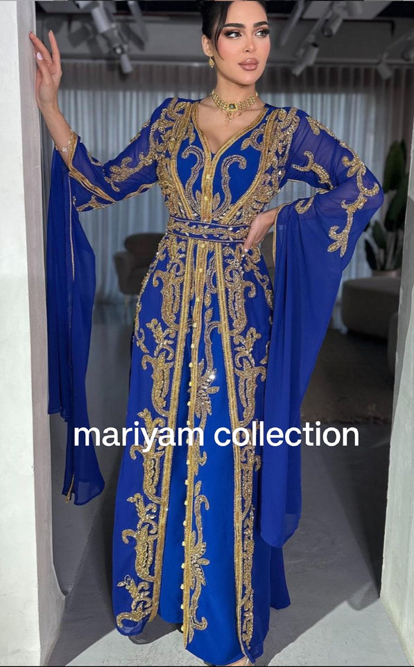 Designer black bridal wear kaftan