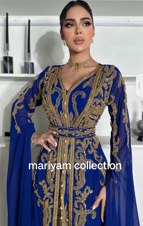 Designer black bridal wear kaftan