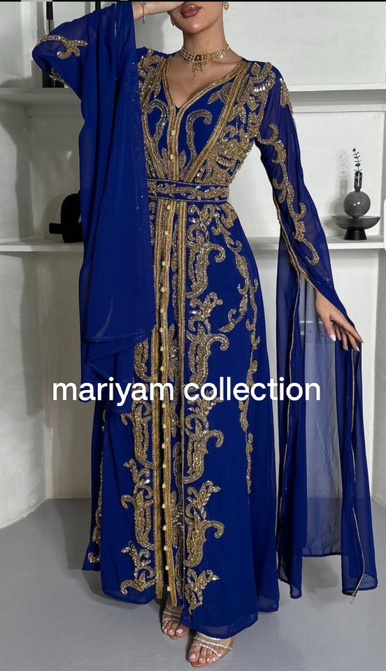 Designer black bridal wear kaftan