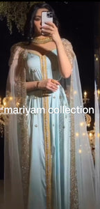 SALE!!! LUXURY Evening Party wear kaftan with gold embroidery