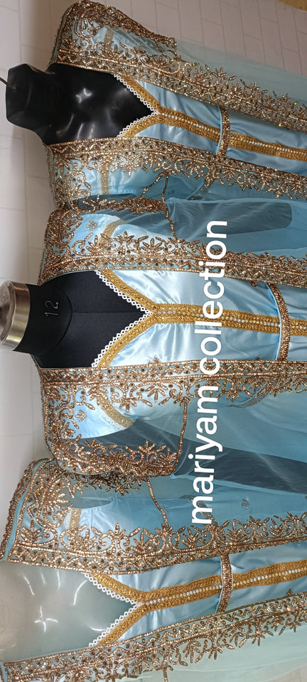 SALE!!! LUXURY Evening Party wear kaftan with gold embroidery