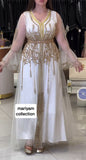 Designer Arabian Kaftan with Crystal Hand Work & Beads Ball sleeve