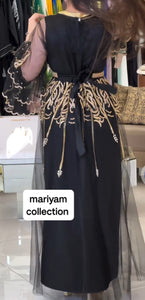 Designer Arabian Kaftan with Crystal Hand Work & Beads Ball sleeve