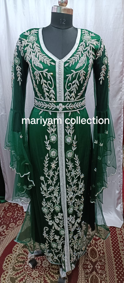 Moroccan Embroidered luxurious Caftan Dubai Gown