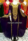 Designer farasha with golden Aari work and golden crystals