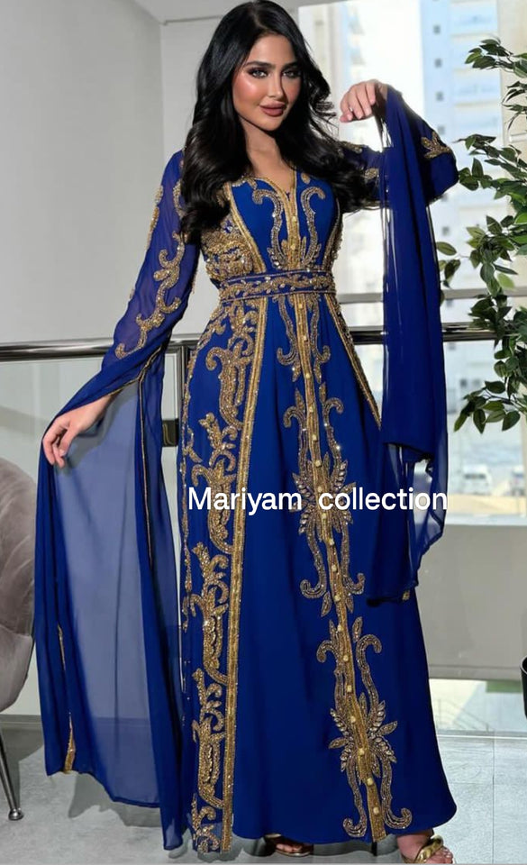 Designer black bridal wear kaftan