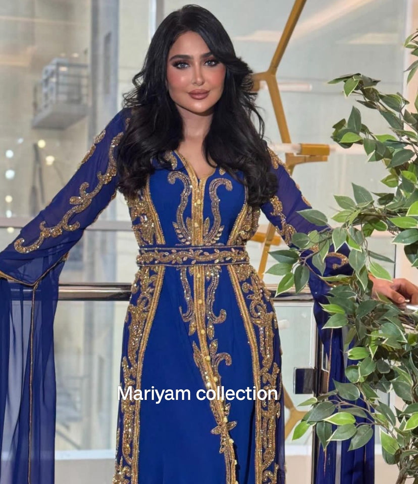Designer black bridal wear kaftan
