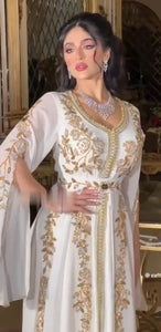 Moroccan Embroidered Caftan , Fancy Party Dress , Moroccan Kaftan