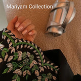 party wear abaya with sleeve embroidery