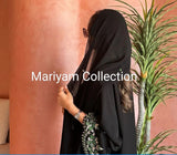 party wear abaya with sleeve embroidery