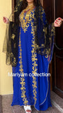 Designer farasha with golden Aari work and golden crystals