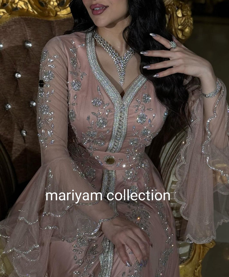 Designer kaftan with luxury embroidery  wedding wear for women