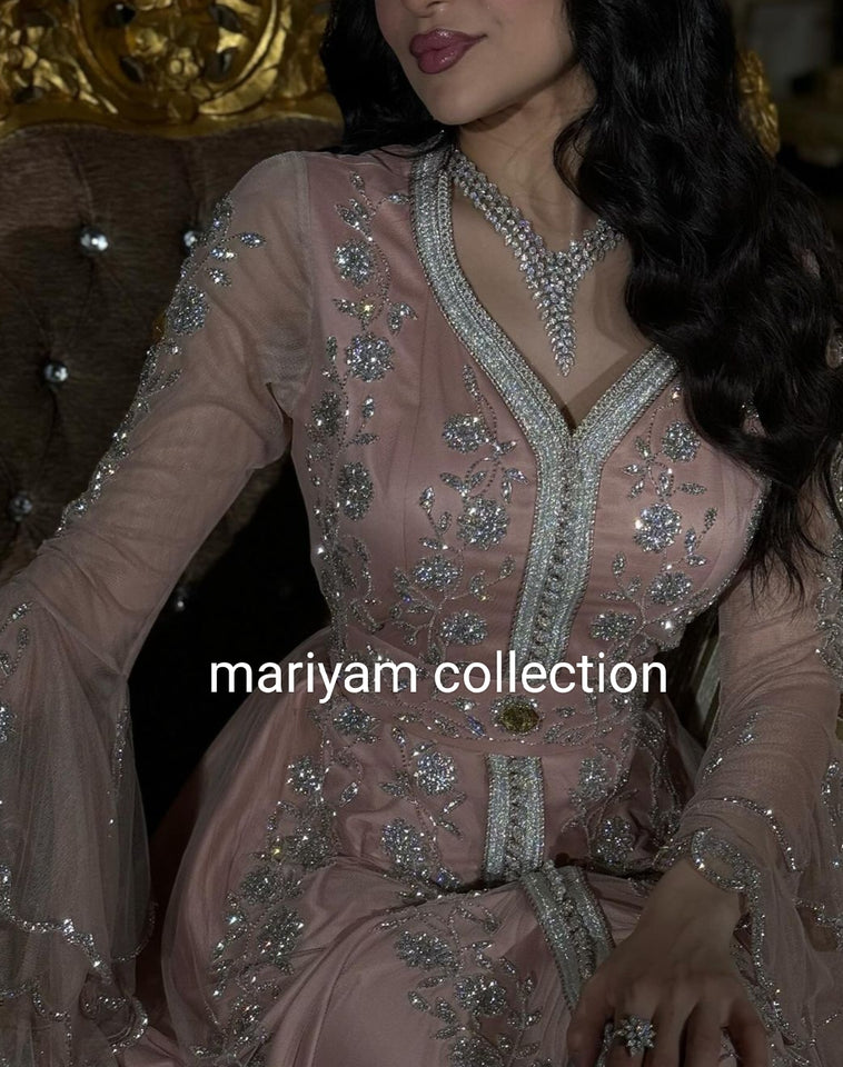 Designer kaftan with luxury embroidery  wedding wear for women