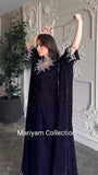 Handmade Wedding Gown Designer Kaftan Crystal Velvet Takchita