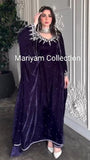 Handmade Wedding Gown Designer Kaftan Crystal Velvet Takchita