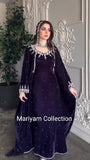 Handmade Wedding Gown Designer Kaftan Crystal Velvet Takchita