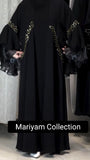 party wear abaya with modern sleeve style