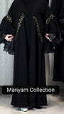 party wear abaya with modern sleeve style