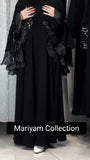party wear abaya with modern sleeve style