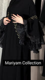 party wear abaya with modern sleeve style