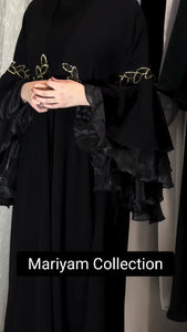 party wear abaya with modern sleeve style