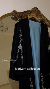 two pis abaya with hand embroidery wedding wear