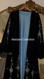 two pis abaya with hand embroidery wedding wear