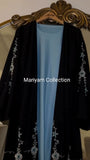 two pis abaya with hand embroidery wedding wear