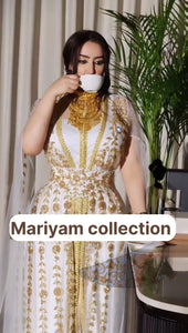 Crystal Stuudded Kaftan Hand Embroidered Takchita