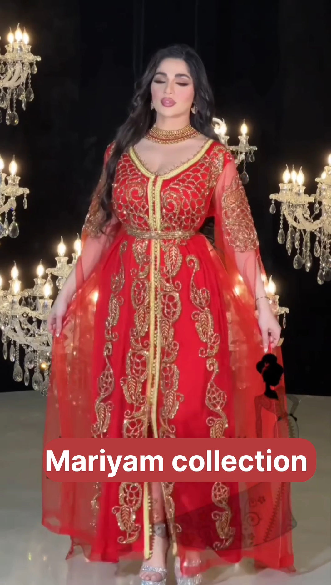 Moroccan Luxury Beaded Caftan, Wedding Dress