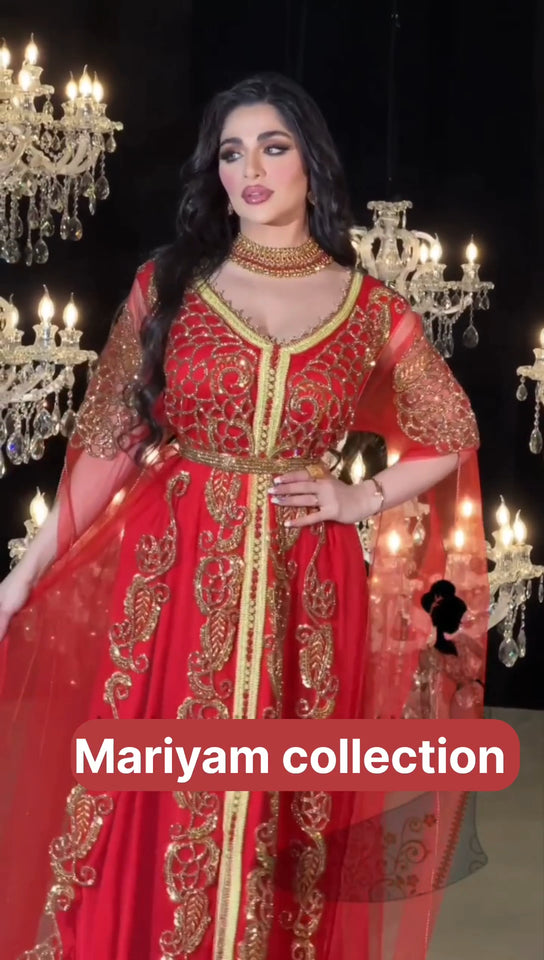 Moroccan Luxury Beaded Caftan, Wedding Dress