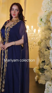 Moroccan Embroidered luxurious Caftan Dubai Gown
