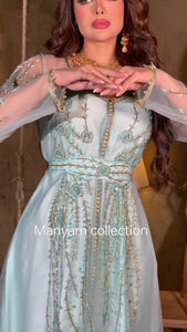 Designer Wedding Dress Crystal Embroidered Kaftan