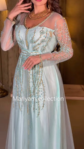 Designer Wedding Dress Crystal Embroidered Kaftan