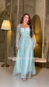 Designer Wedding Dress Crystal Embroidered Kaftan