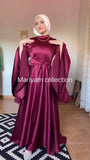 Satin embellished Abaya with hijab Fancy Abaya set