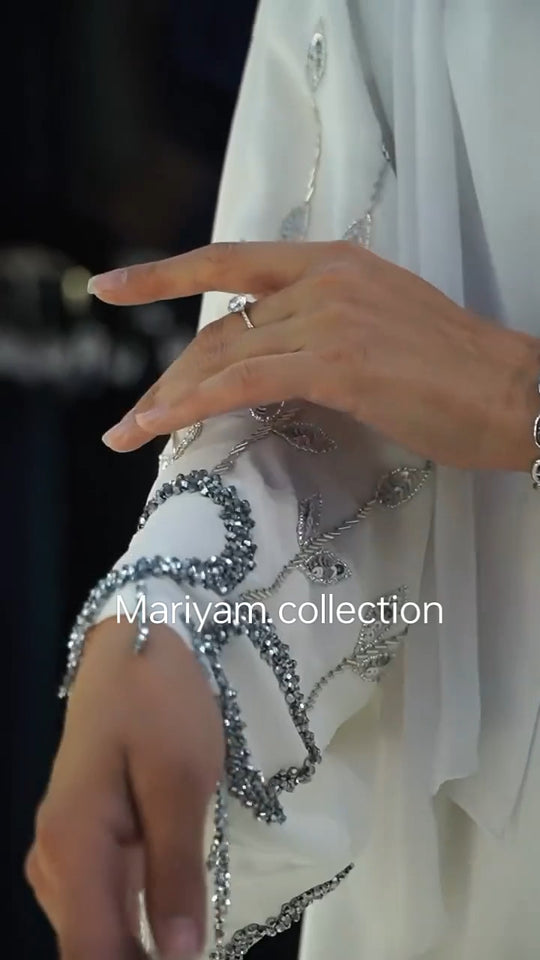 Elegant hand embroidey Abaya Wedding Abaya