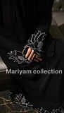 Silver Hand Embroidery Abaya Wedding Abaya