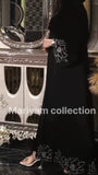 Silver Hand Embroidery Abaya Wedding Abaya