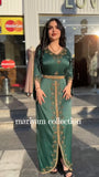 Designer satin kaftan with luxury embroidery work