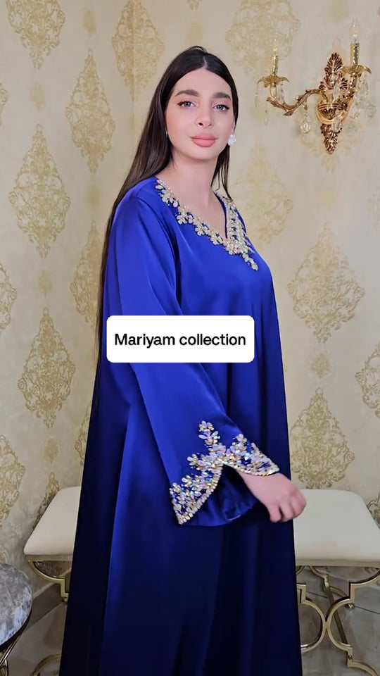 Moroccan Embroidered luxurious Caftan , Moroccan Kaftan Dubai Gown