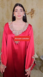 Designer satin kaftan with luxury embroidery work