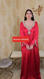 Designer satin kaftan with luxury embroidery work